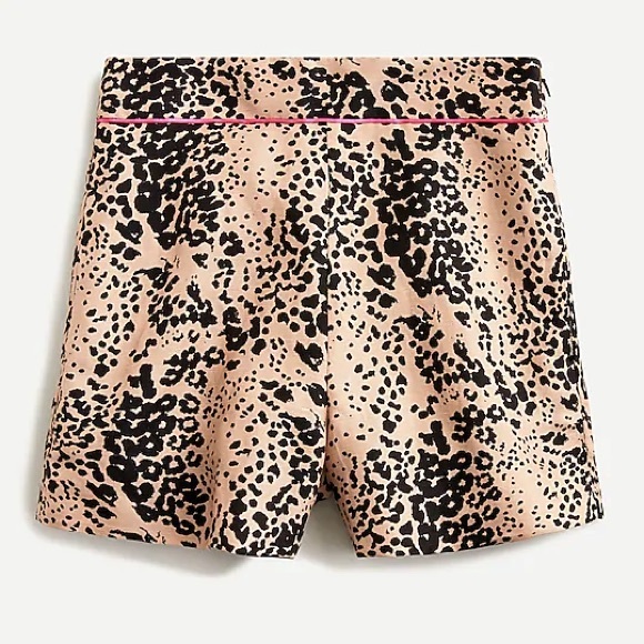J.Crew Leopard Print High Waisted Trouser Shorts - Picture 3 of 6